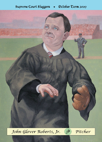 Supreme Court Slugger front of card - Chief Justice Roberts